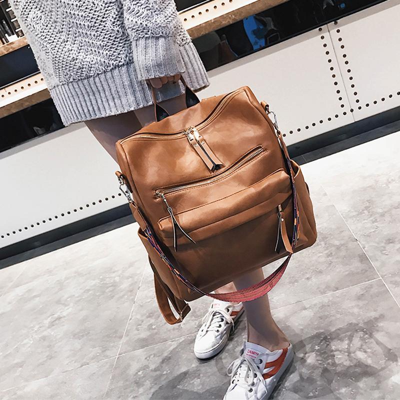 Vintage-Rucksack für Damen mit großem Fassungsvermögen