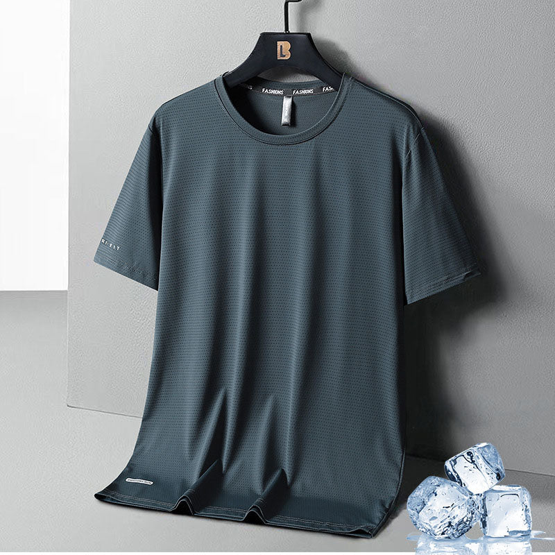 🎉Sommer-Specials🎉Rundhals-T-Shirt aus Eisseide