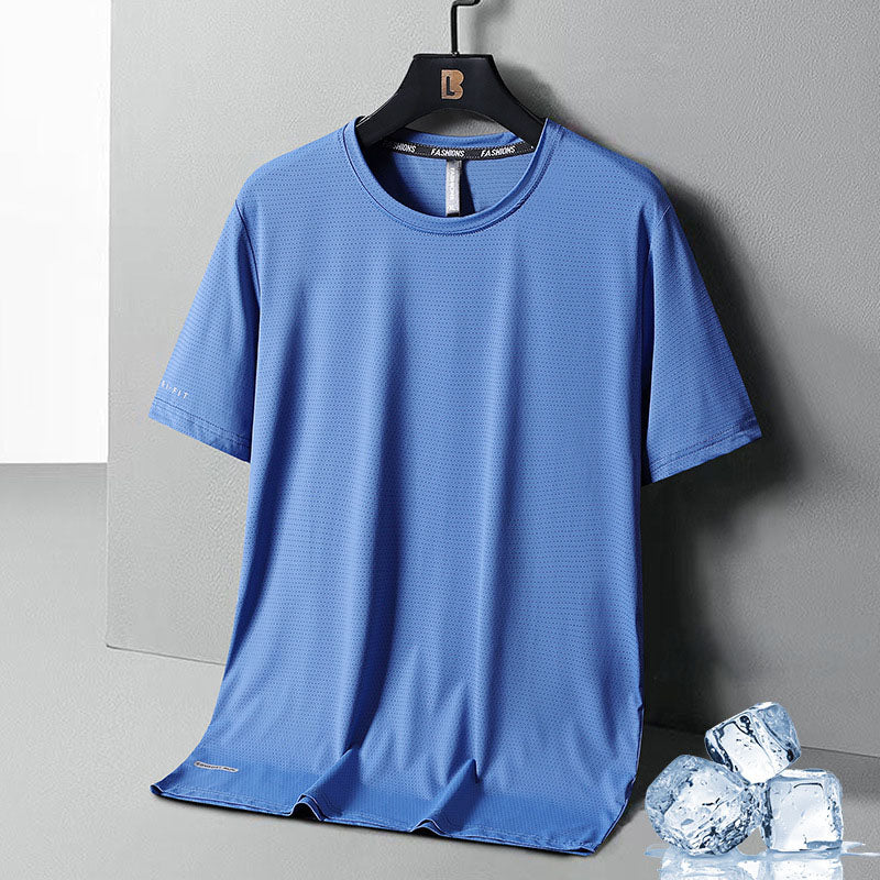 🎉Sommer-Specials🎉Rundhals-T-Shirt aus Eisseide