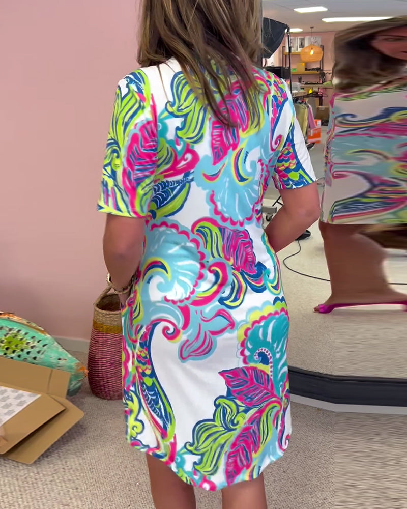 Slim-fit-kleid Mit Print