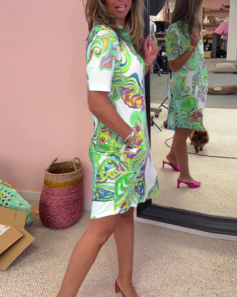 Slim-fit-kleid Mit Print
