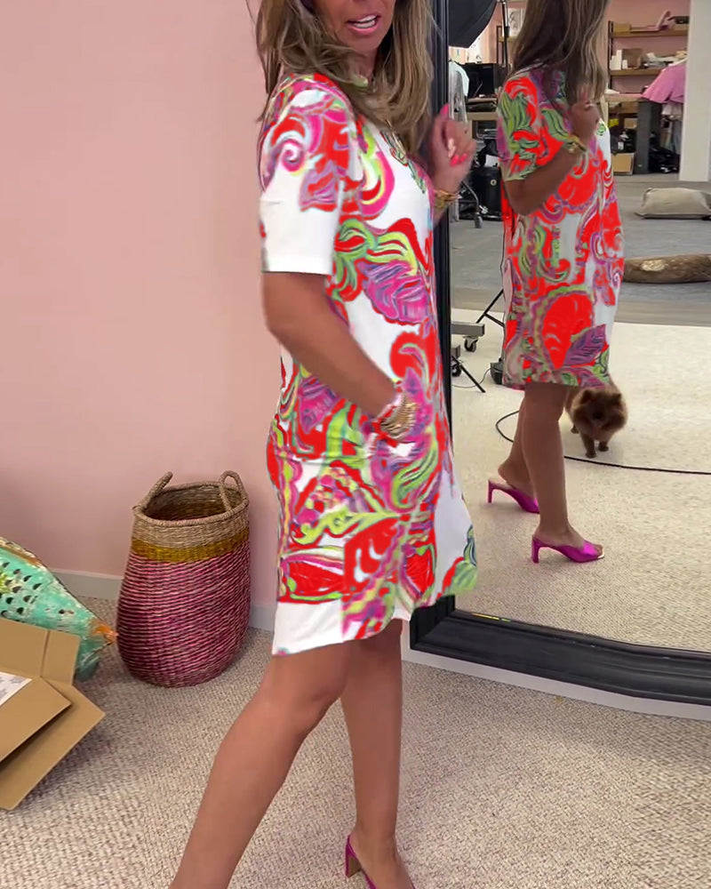 Slim-fit-kleid Mit Print