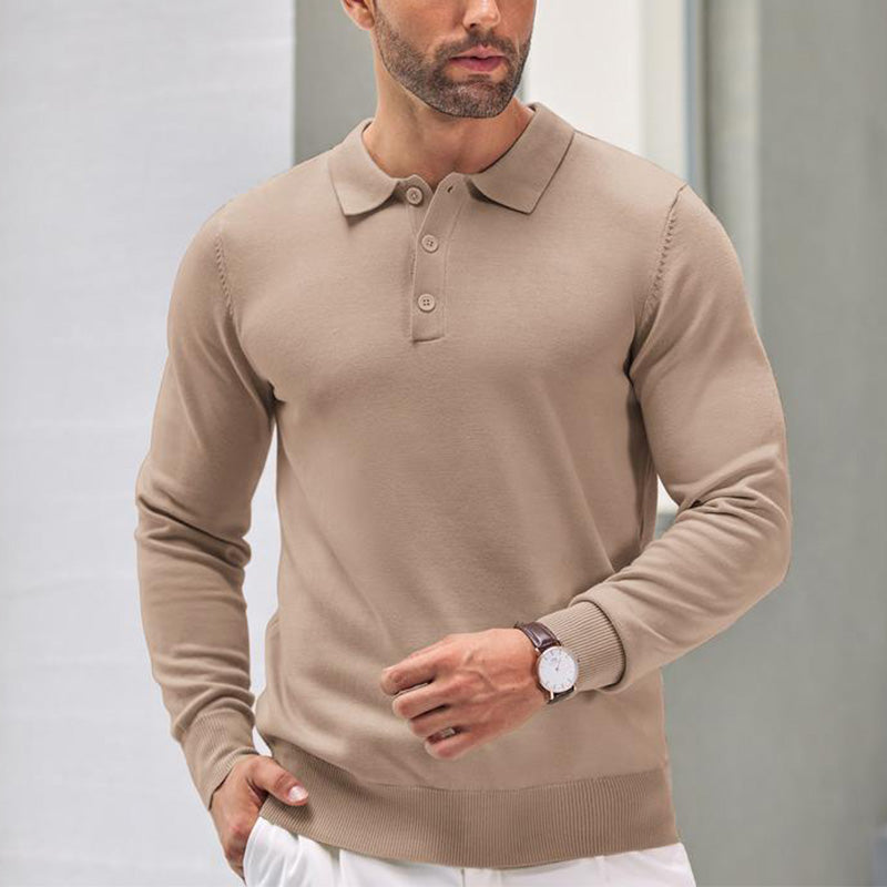 Herren-POLO-Pullover mit Revers