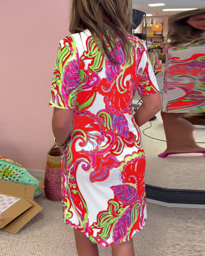 Slim-fit-kleid Mit Print