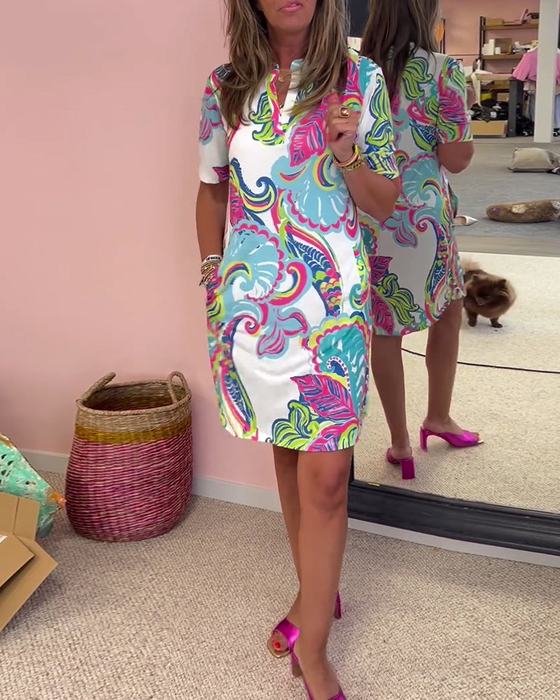 Slim-fit-kleid Mit Print