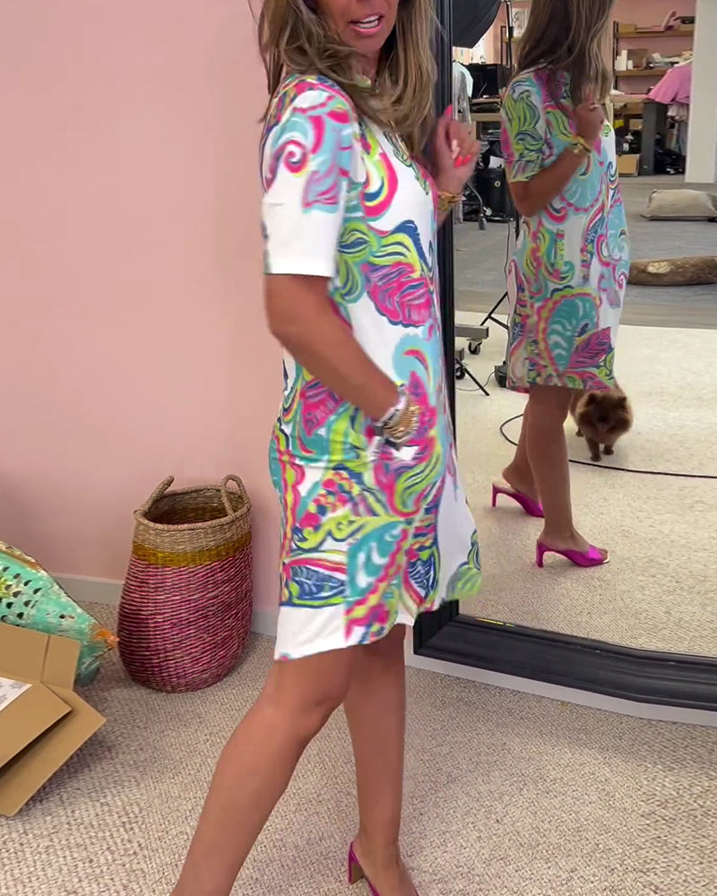 Slim-fit-kleid Mit Print
