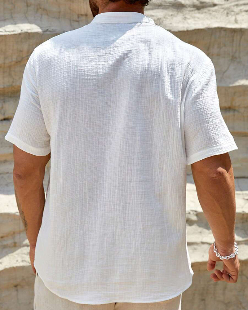 T-Shirt Herren V-Ausschnitt Einfach