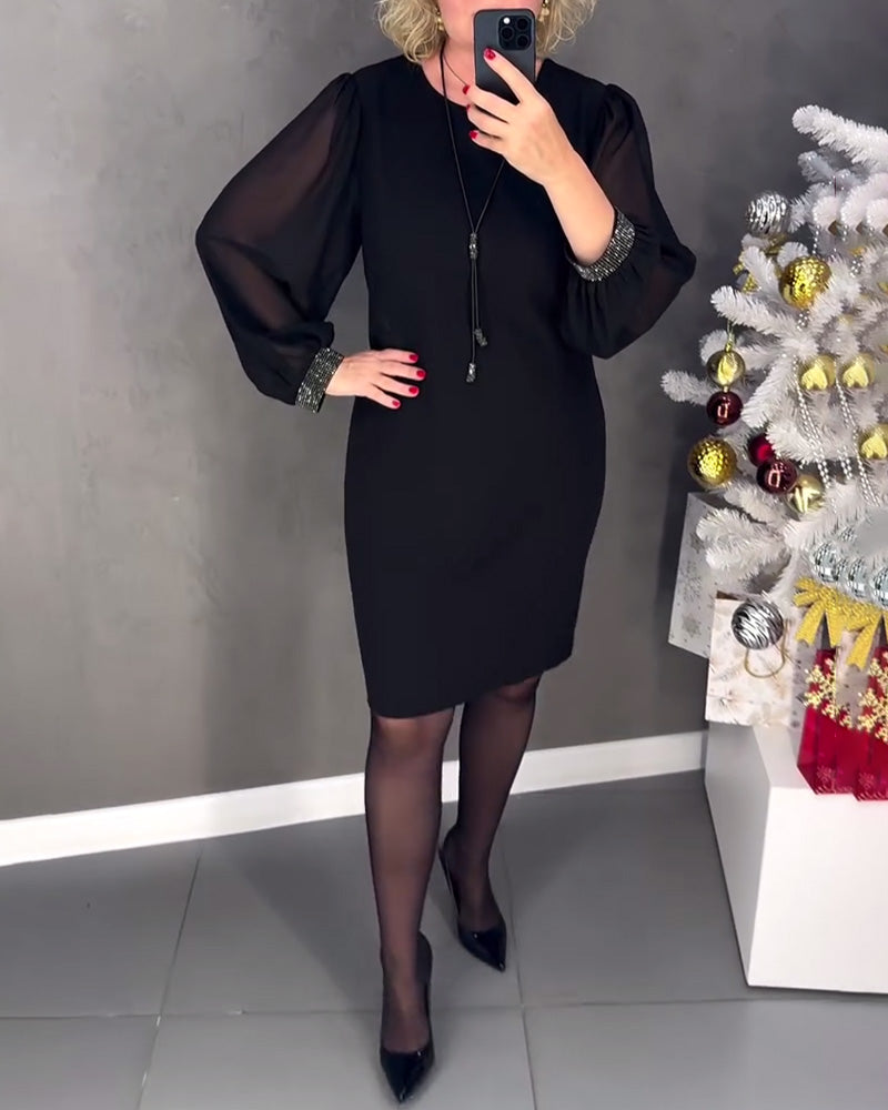 Etuikleid Sexy Rückenfrei Strass
