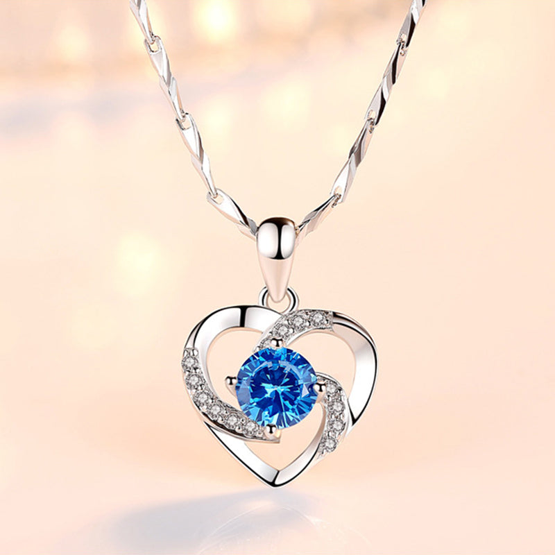 Herzförmige Diamant-Halskette