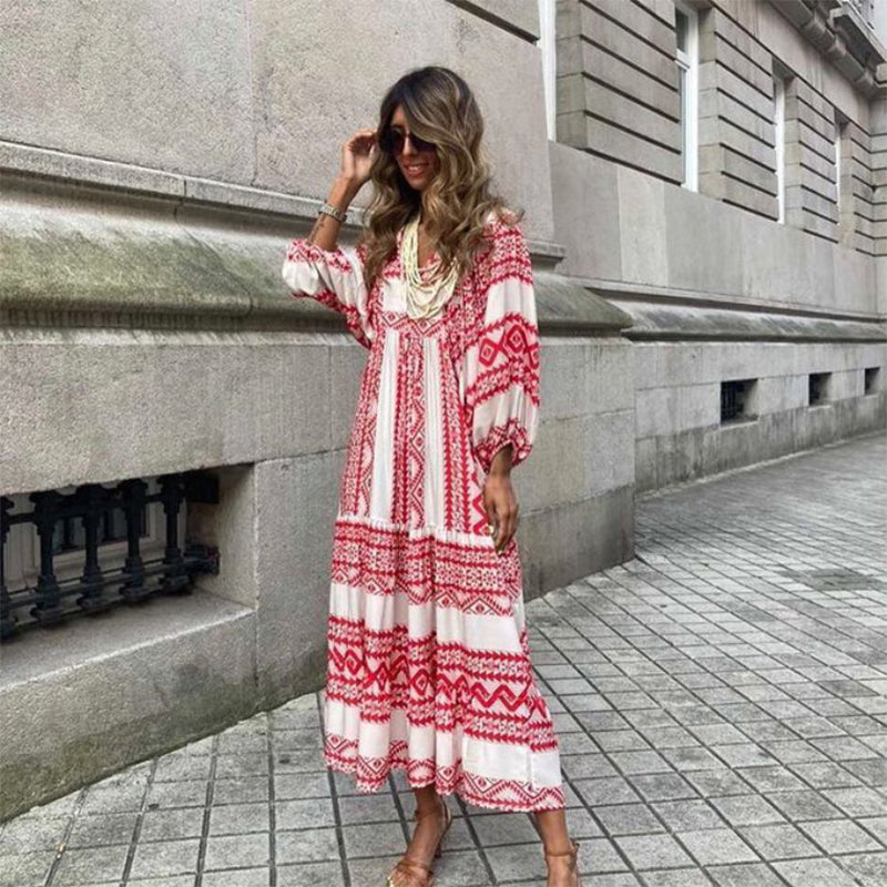 Strandkleid Mit Puffärmeln