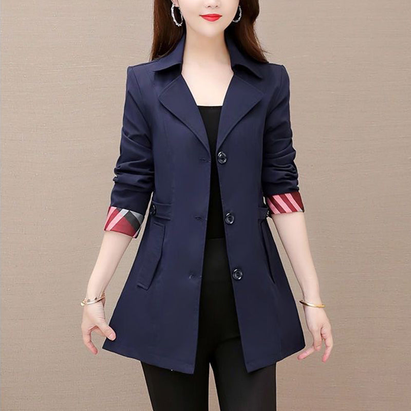Klassischer Einfarbiger Trenchcoat
