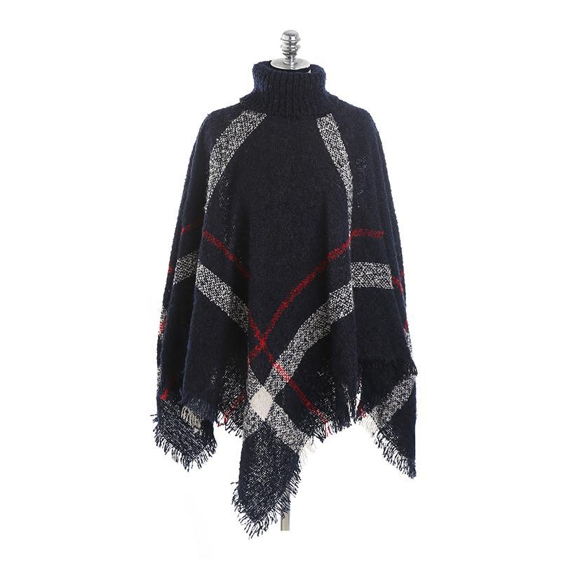 Plaid Cape Pullover
