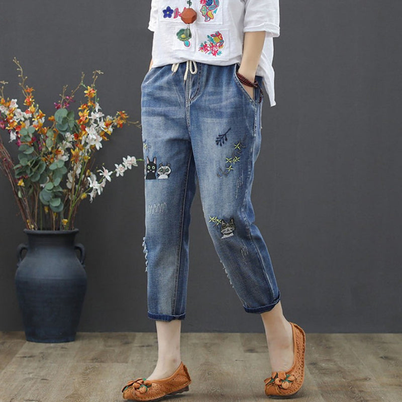 Lässige Retro-Jeans für Damen