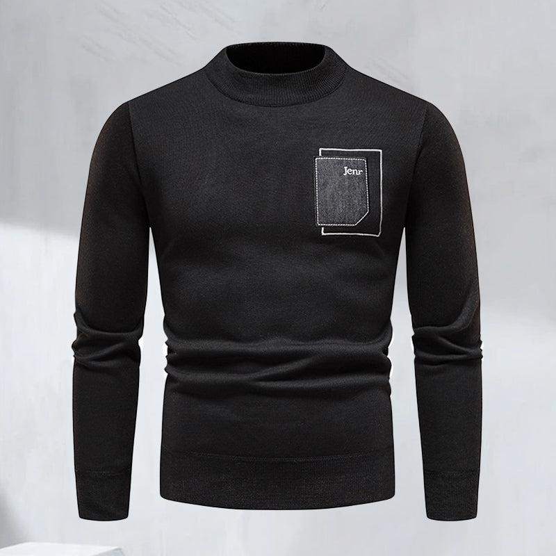 Modischer Lässiger Strickpullover mit Rundhalsausschnitt