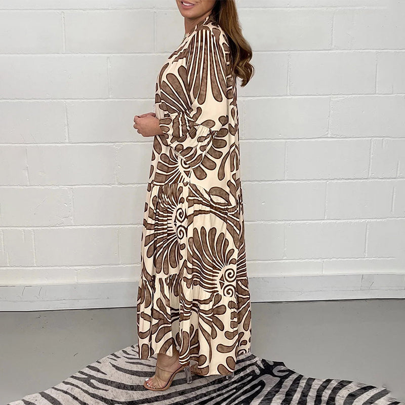 🌸💐Bedrucktes Maxikleid mit Knöpfen💐🌸
