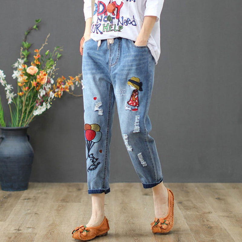 Lässige Retro-Jeans für Damen