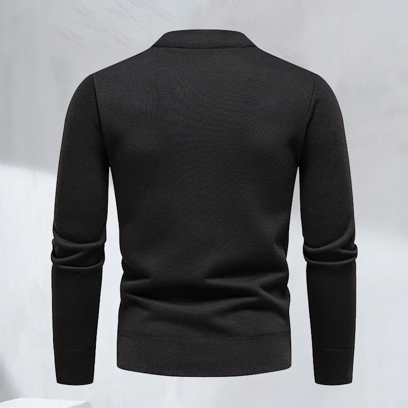 Modischer Lässiger Strickpullover mit Rundhalsausschnitt