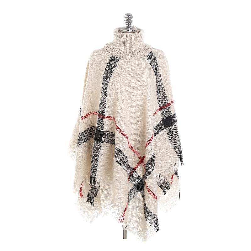 Plaid Cape Pullover