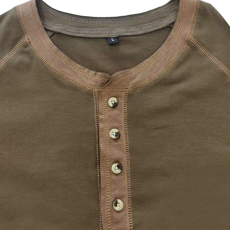 Langärmeliges Sportssweatshirt mit Brustknopfe Langarmpolo