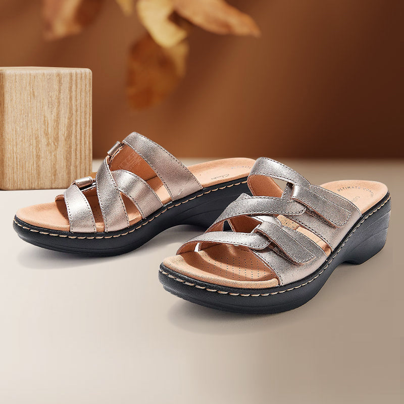 Damen Sandalen mit Kreuzklettverschluss