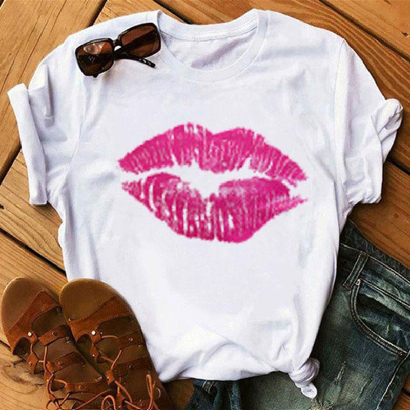 T-Shirt für Männer und Frauen mit Lippendruck