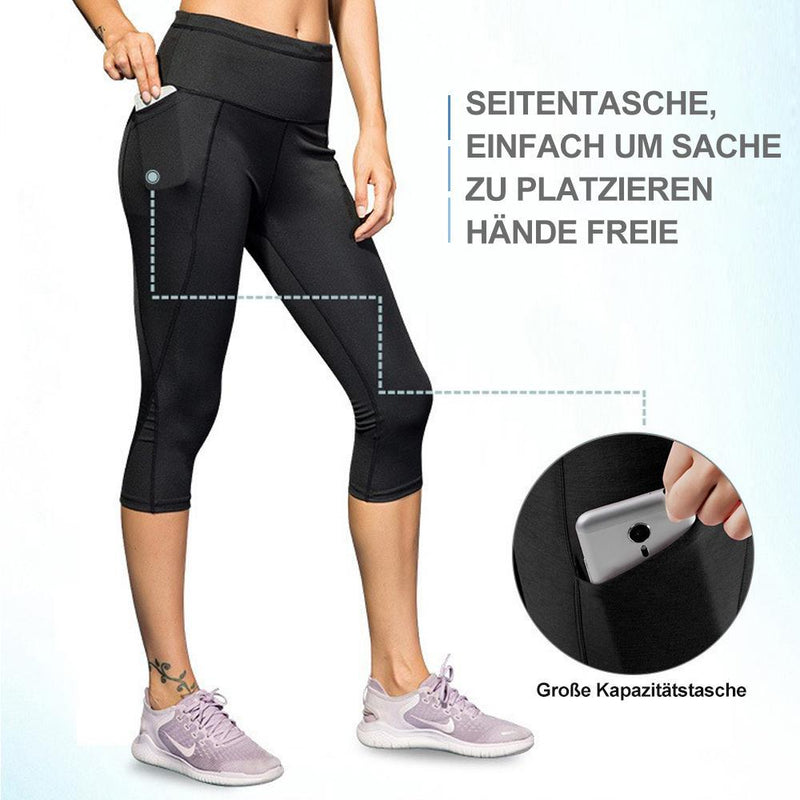 Hohe Taille Yogahosen mit Teleskop-Kordelzug