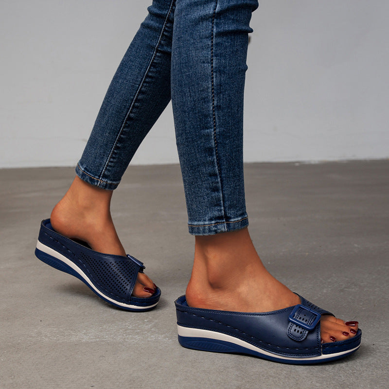 Damen lässige modische Plateauschuhe mit Keilabsatz