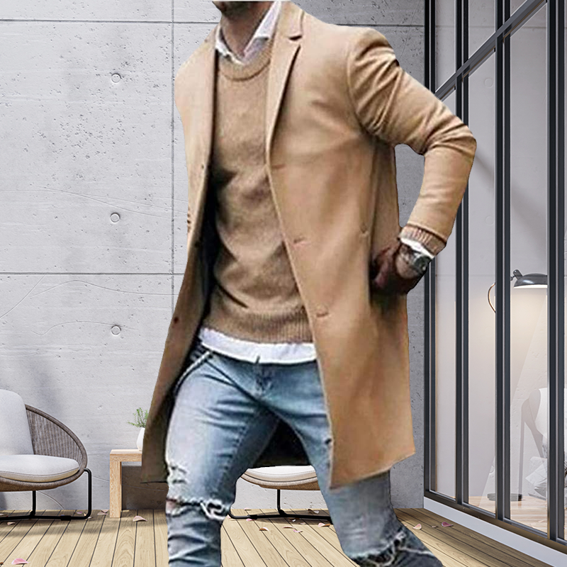 Mantel aus Tweed für Herren
