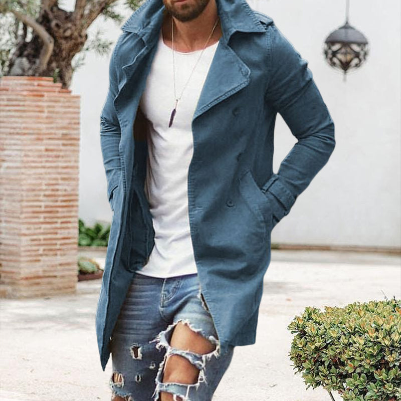 Schmal Geschnittene Mittellange Freizeitjacke für Herren
