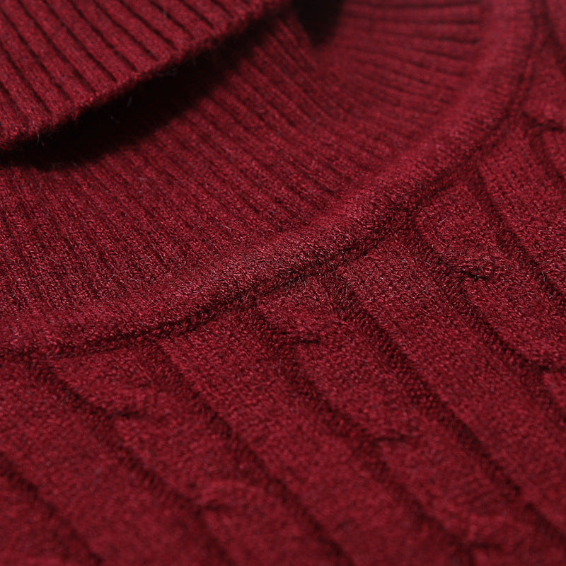 Gestrickter Rollkragenpullover für Herren