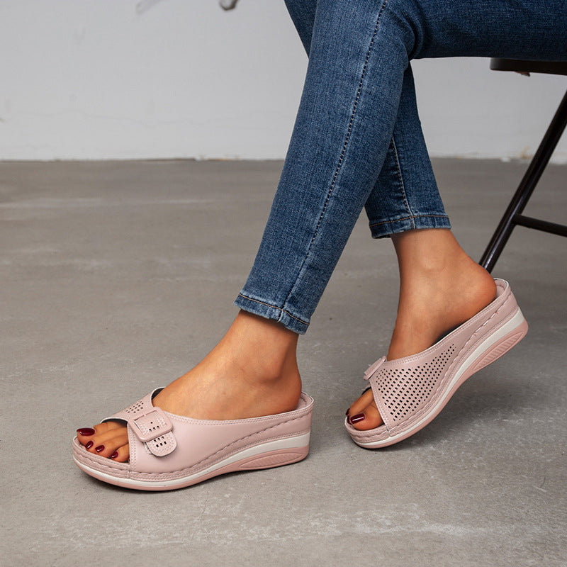 Damen lässige modische Plateauschuhe mit Keilabsatz
