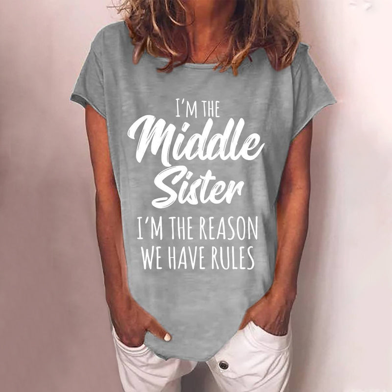 Damen T-Shirt mit Buchstabendruck