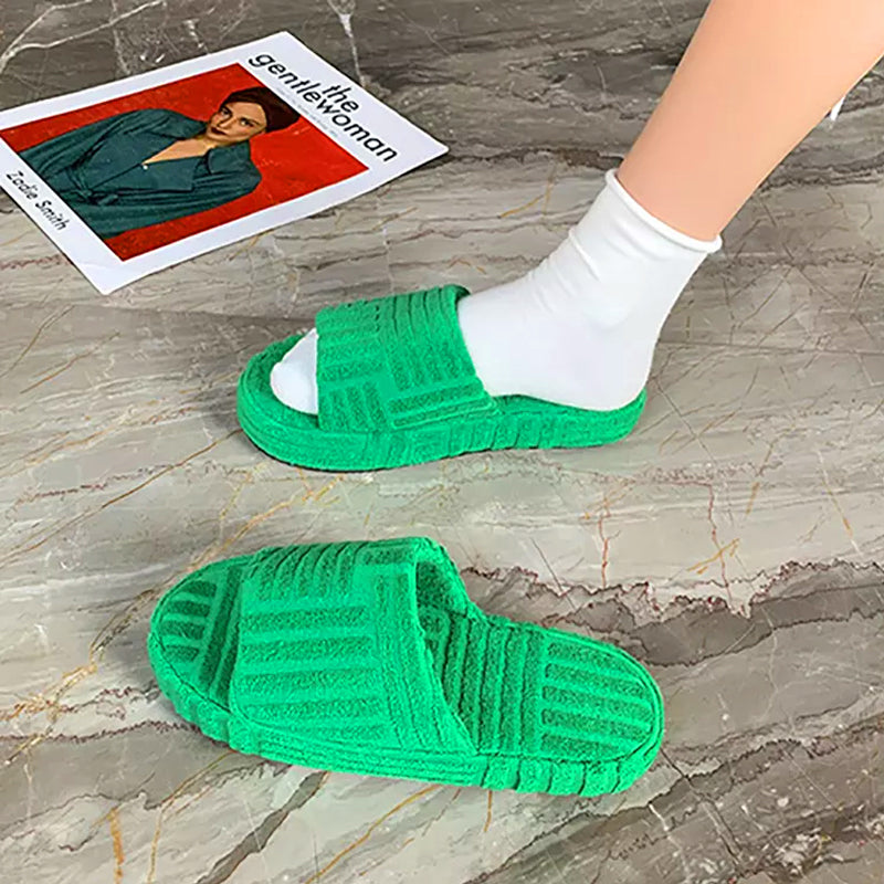 Einfarbige Plateauschuhe für Damen