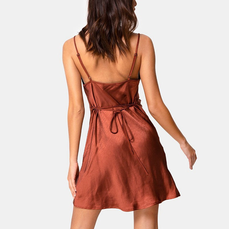 Sexy Slip-Kleid aus Satin