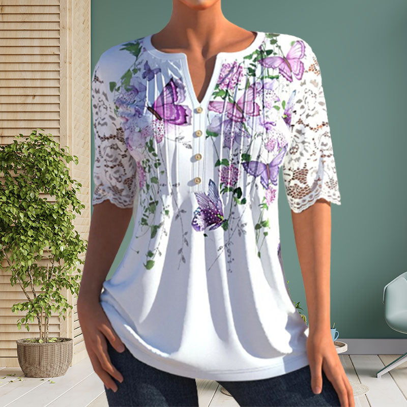 Elegante Bluse mit Print