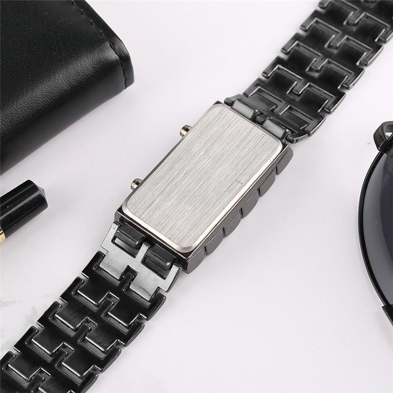 Lava LED Digitale Edelstahl Armbanduhr