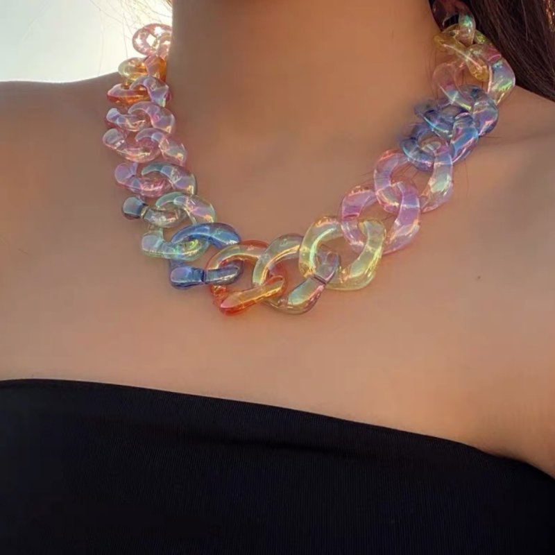 Bunte Chokerhalskette