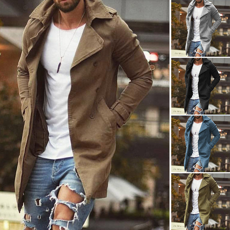 Schmal Geschnittene Mittellange Freizeitjacke für Herren