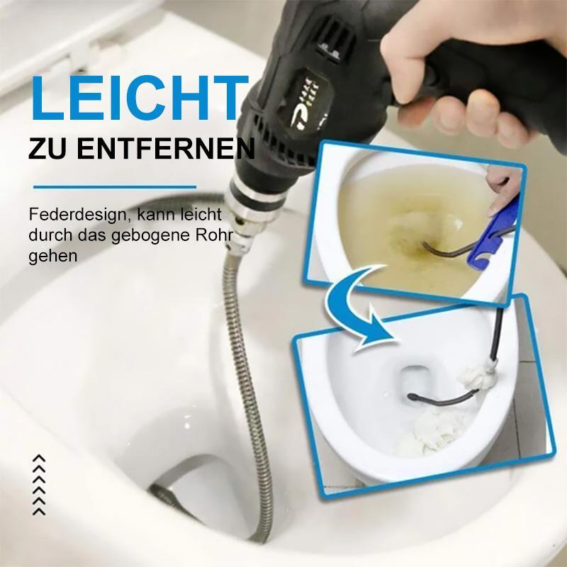 Rohr Ausbaggerung Feder （Enthalten Stecker für Bohrmaschine）