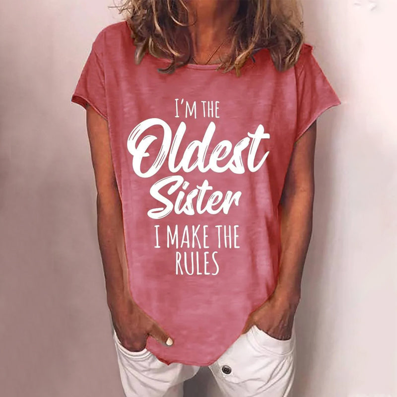 Damen T-Shirt mit Buchstabendruck