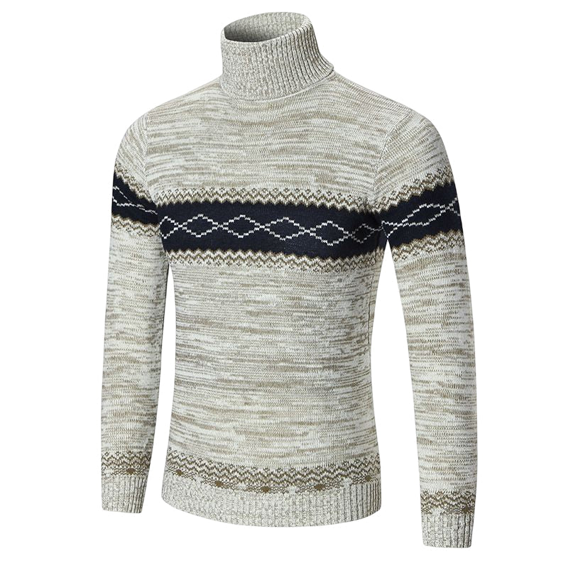 Modischer Einfacher Strickpullover mit Rautenmuster für Herren