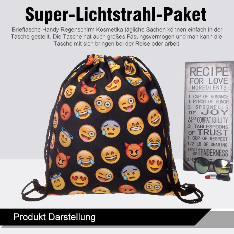 Interessante Emoticon Tunnelzugstasche