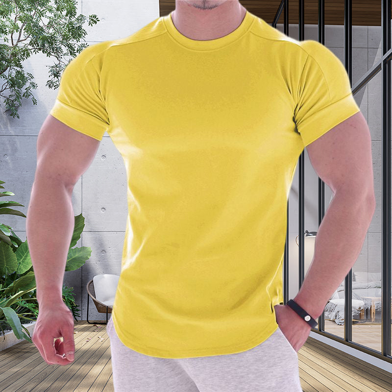 Einfarbiges Hochelastisches T-Shirt