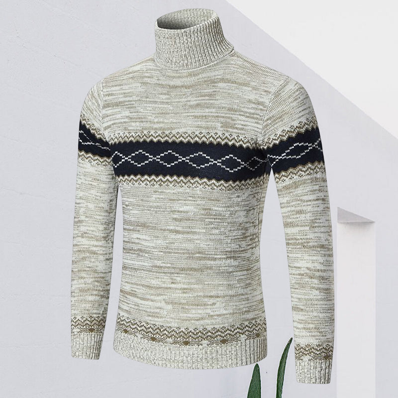 Modischer Einfacher Strickpullover mit Rautenmuster für Herren