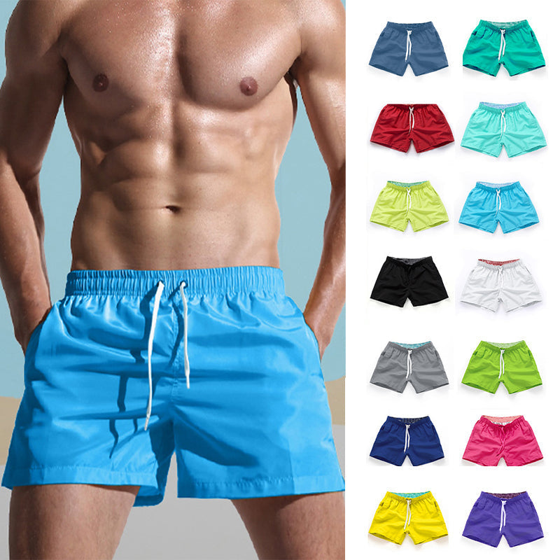 Einfarbige Strandshorts für Herren