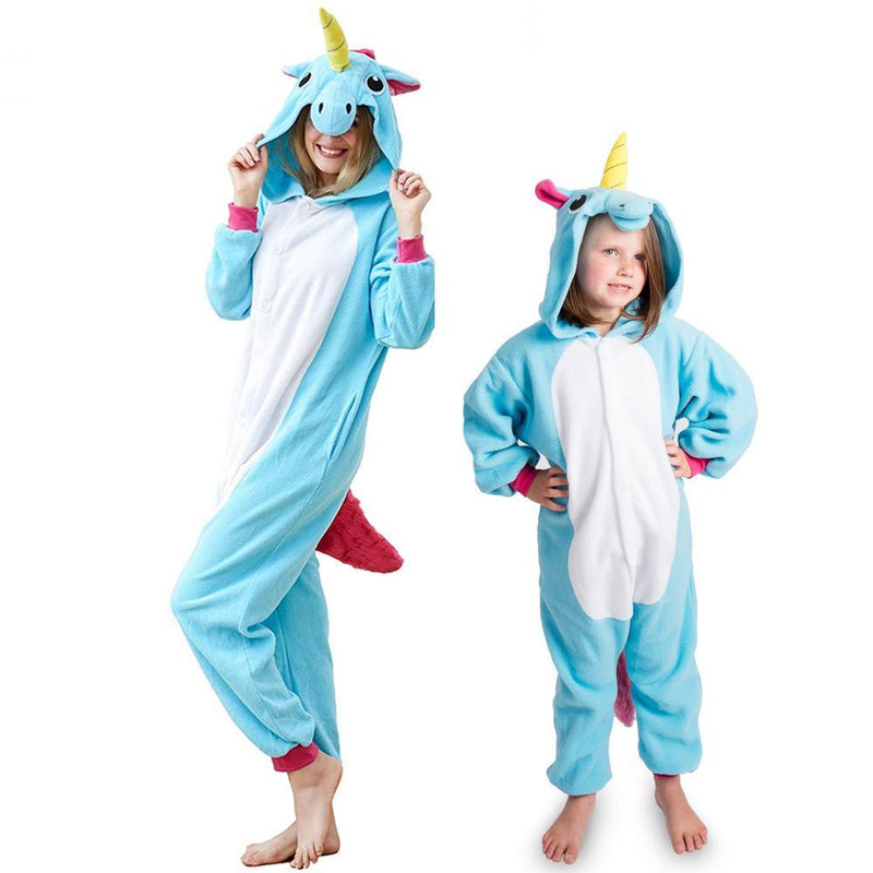 Tier Cartoon warme Kapuzenpyjamas