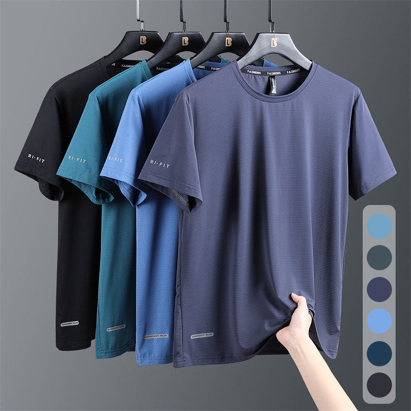 🎉Sommer-Specials🎉Rundhals-T-Shirt aus Eisseide