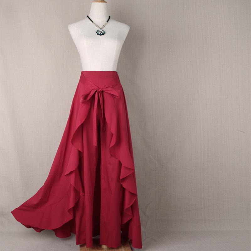 Damen Langer Chiffonrock