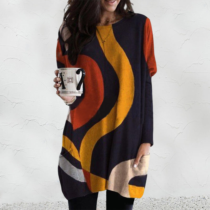 Pullover mit kontrastierendem geometrischem Muster