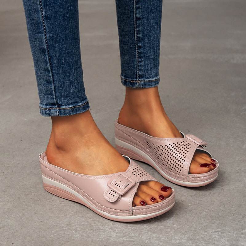Damen lässige modische Plateauschuhe mit Keilabsatz